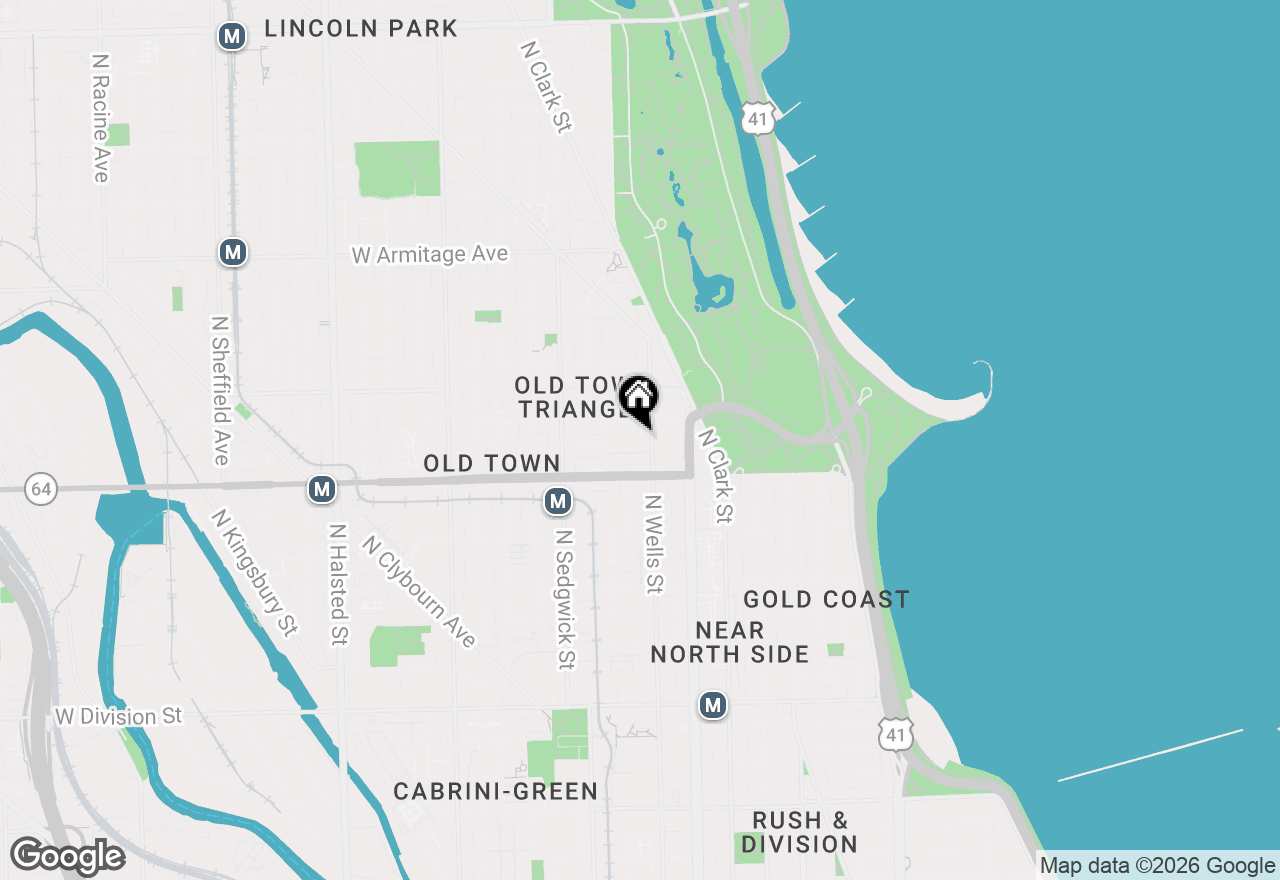 Map of 1636 N Wells Street #1115, Chicago, IL 60614