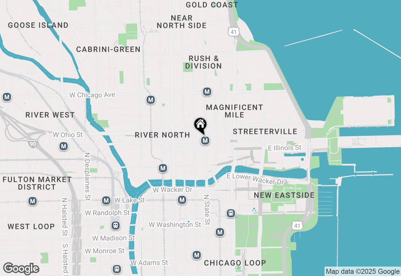 Map of 545 N Dearborn Street #1605, Chicago, IL 60654