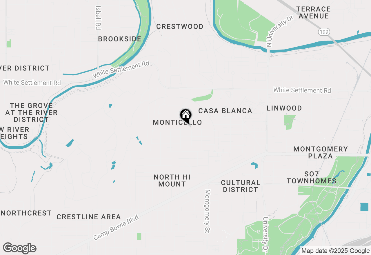 Map of 3766 W 4th Street, Fort Worth, TX 76107