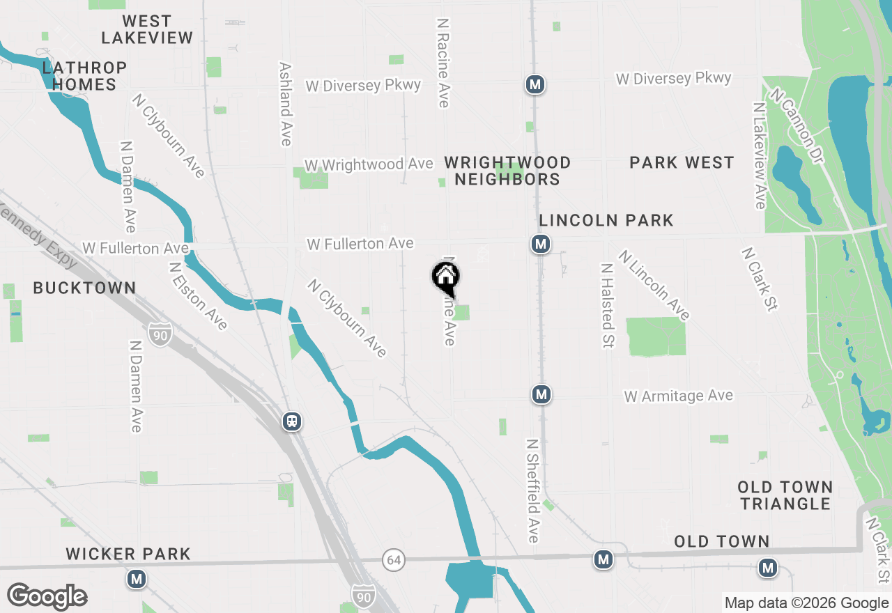 Map of 2222 N Racine Avenue #13, Chicago, IL 60614