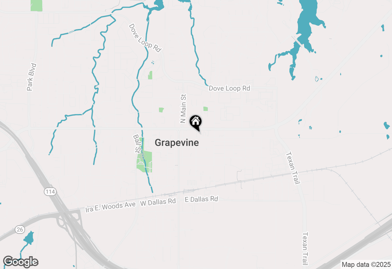 Map of 301 E Wall Street, Grapevine, TX 76051