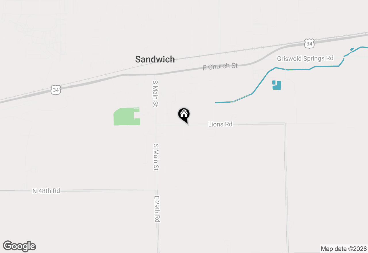 Map of 823 Cindy Lane, Sandwich, IL 60548