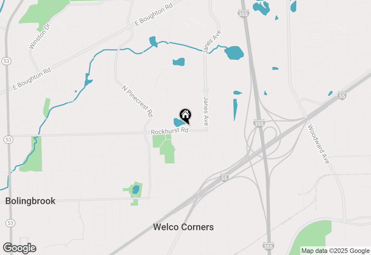 Map of 616 Rockhurst Road, Bolingbrook, IL 60440