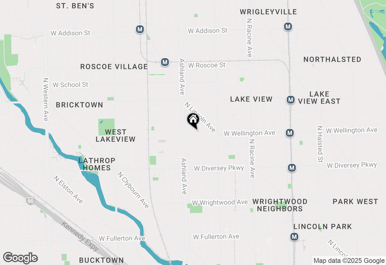 Map of 1526 W Wellington Avenue, Chicago, IL 60657