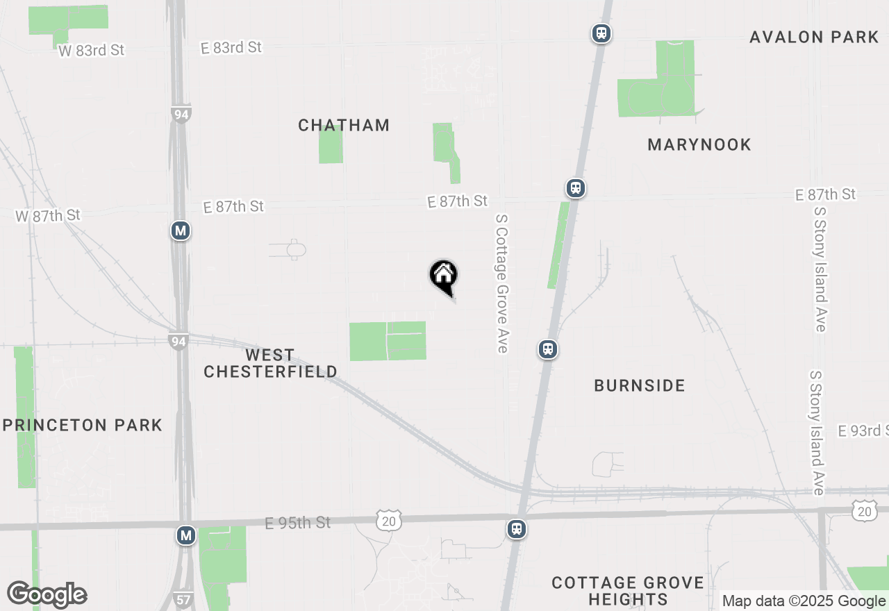 Map of 627 E 89th Place #2, Chicago, IL 60619