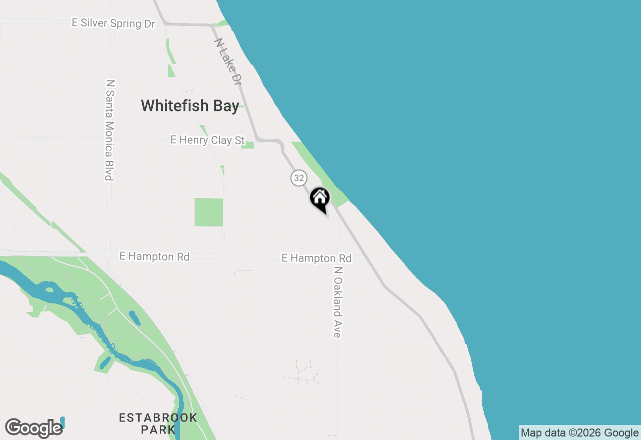 Map of 4917 N Bartlett Ave, Whitefish Bay, WI 53217