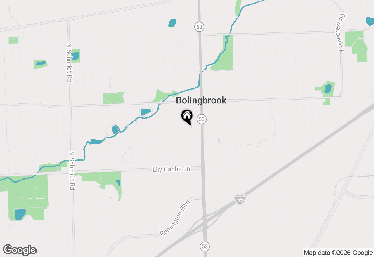 Map of 100 Fairwood Drive, Bolingbrook, IL 60440