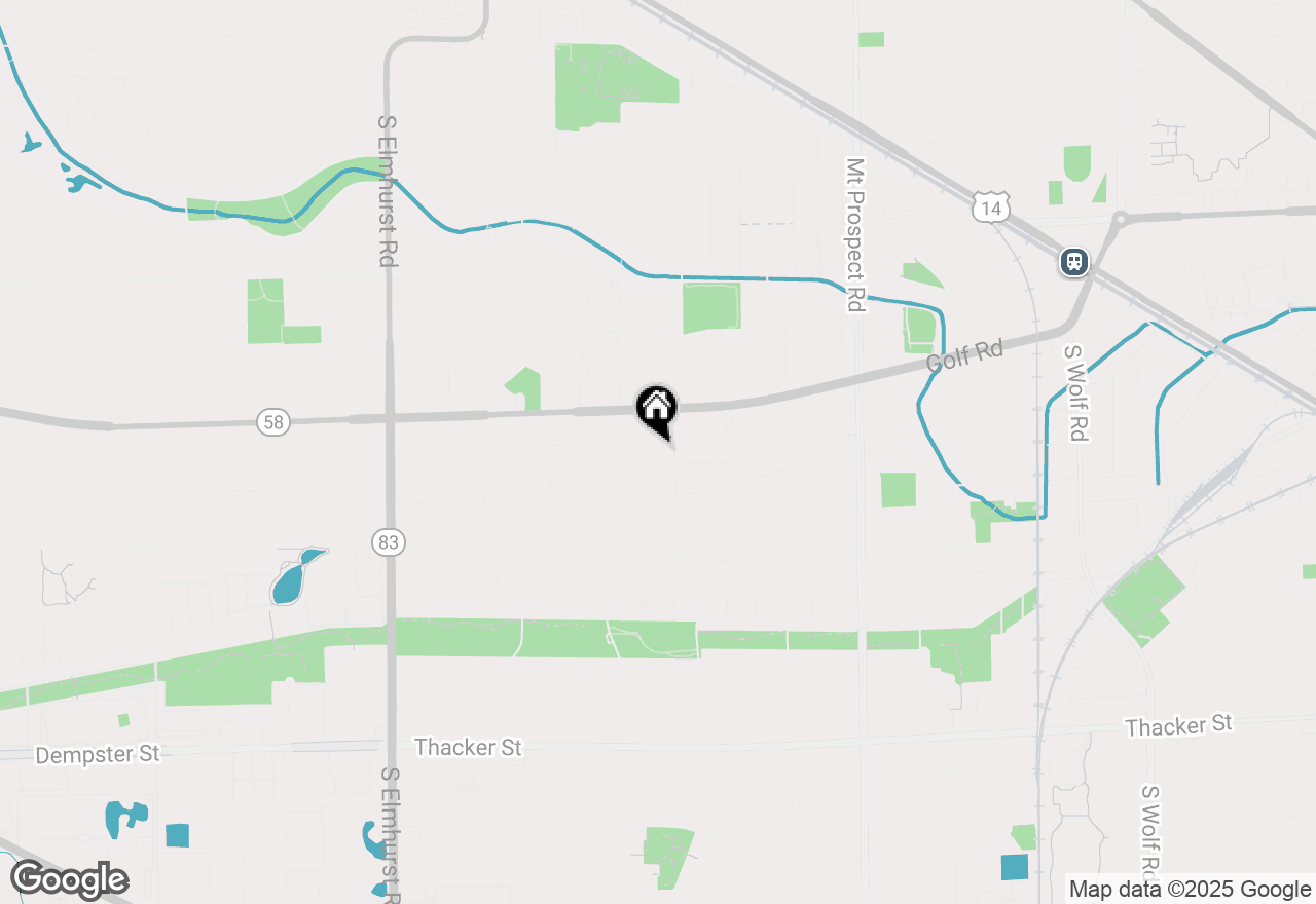 Map of 332 Lawn Lane, Des Plaines, IL 60016