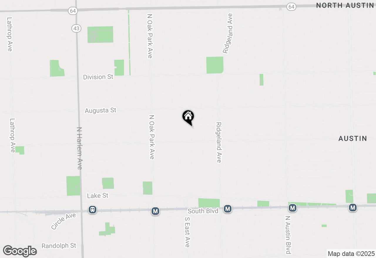 Map of 538 N East Avenue, Oak Park, IL 60302