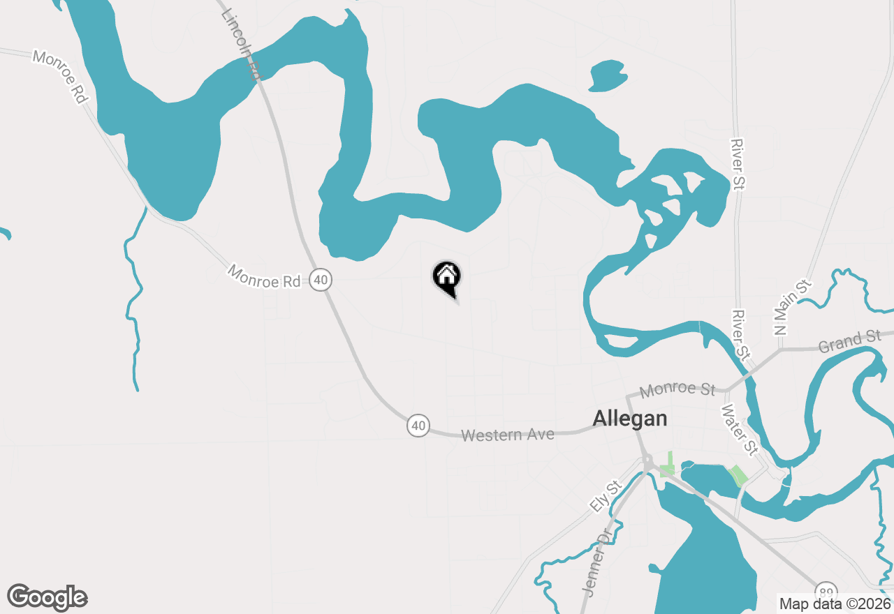Map of 370 Sherman Street, Allegan, MI 49010