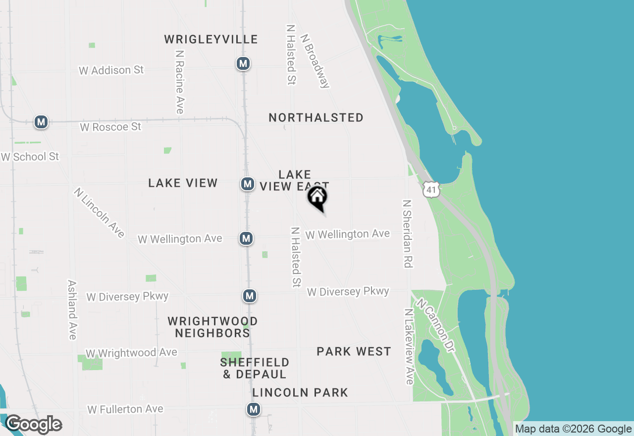 Map of 709 W Barry Avenue #S2, Chicago, IL 60657