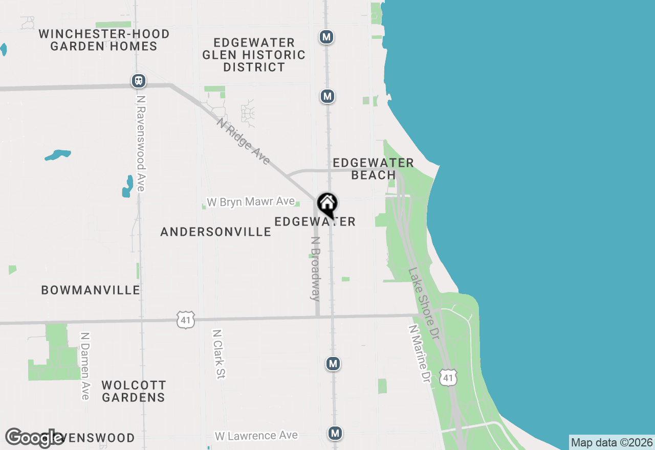 Map of 1122 W Catalpa Avenue #1005, Chicago, IL 60640