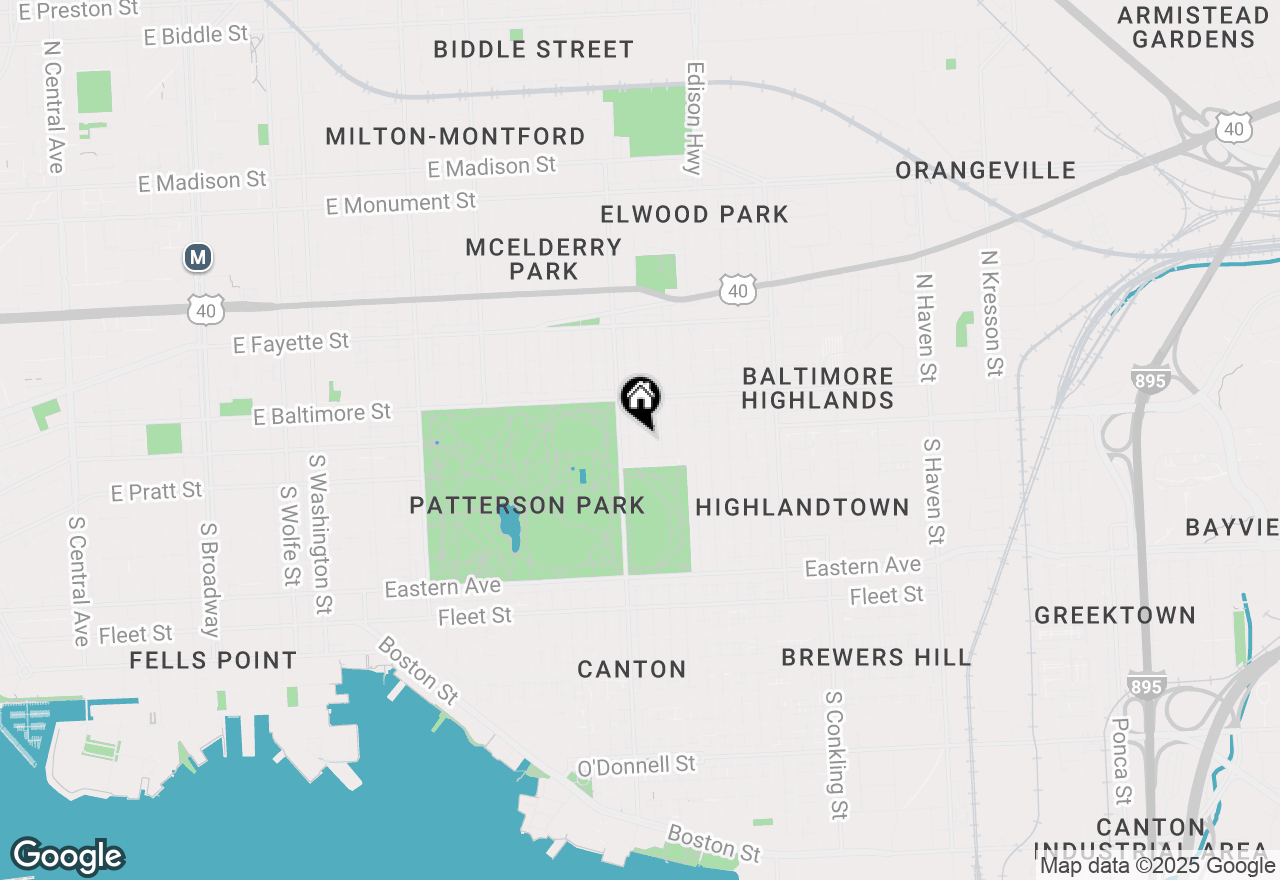 Map of 109 S Curley Street, Baltimore, MD 21224