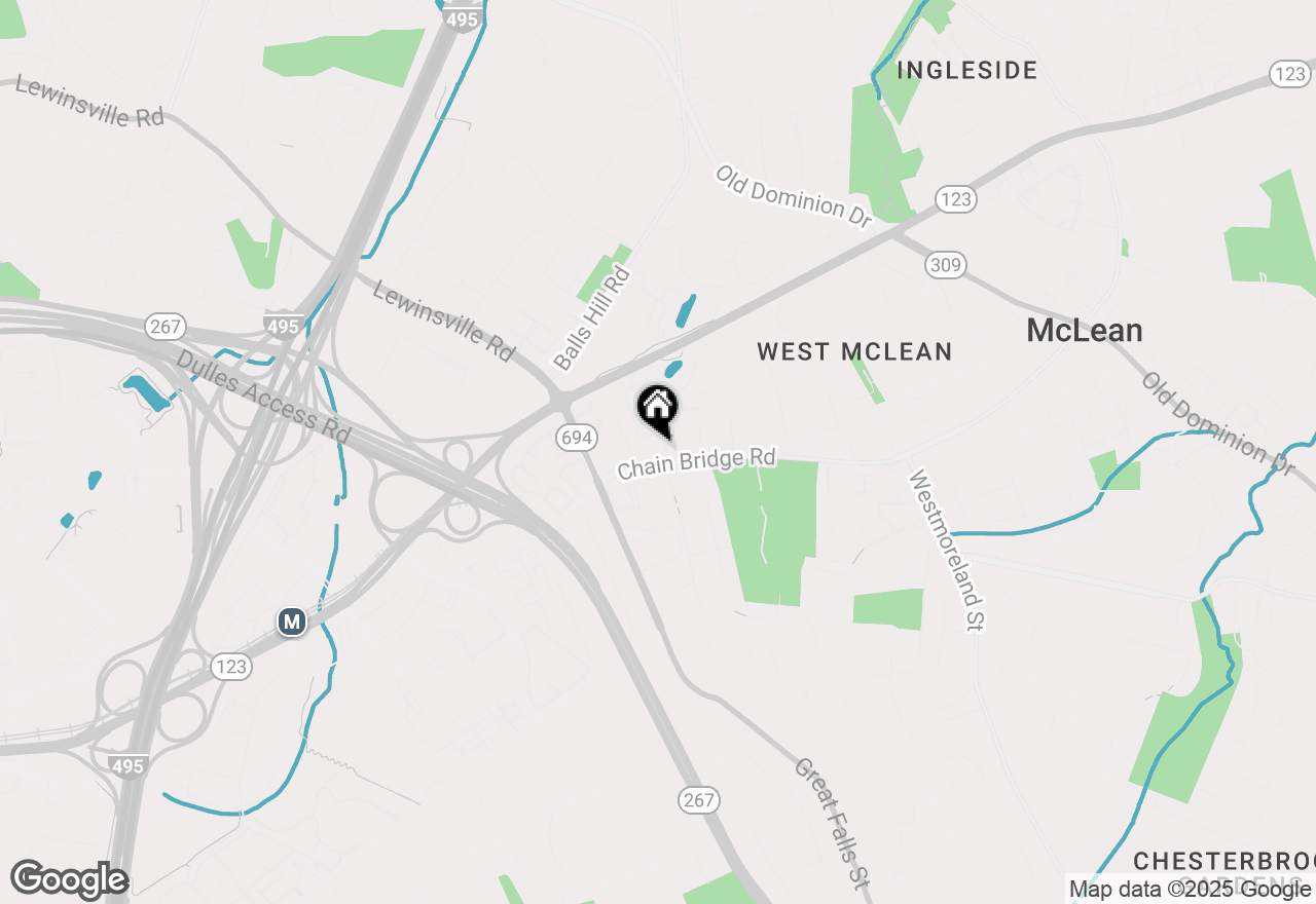 Map of 1492 Evans Farm Drive, Mclean, VA 22101