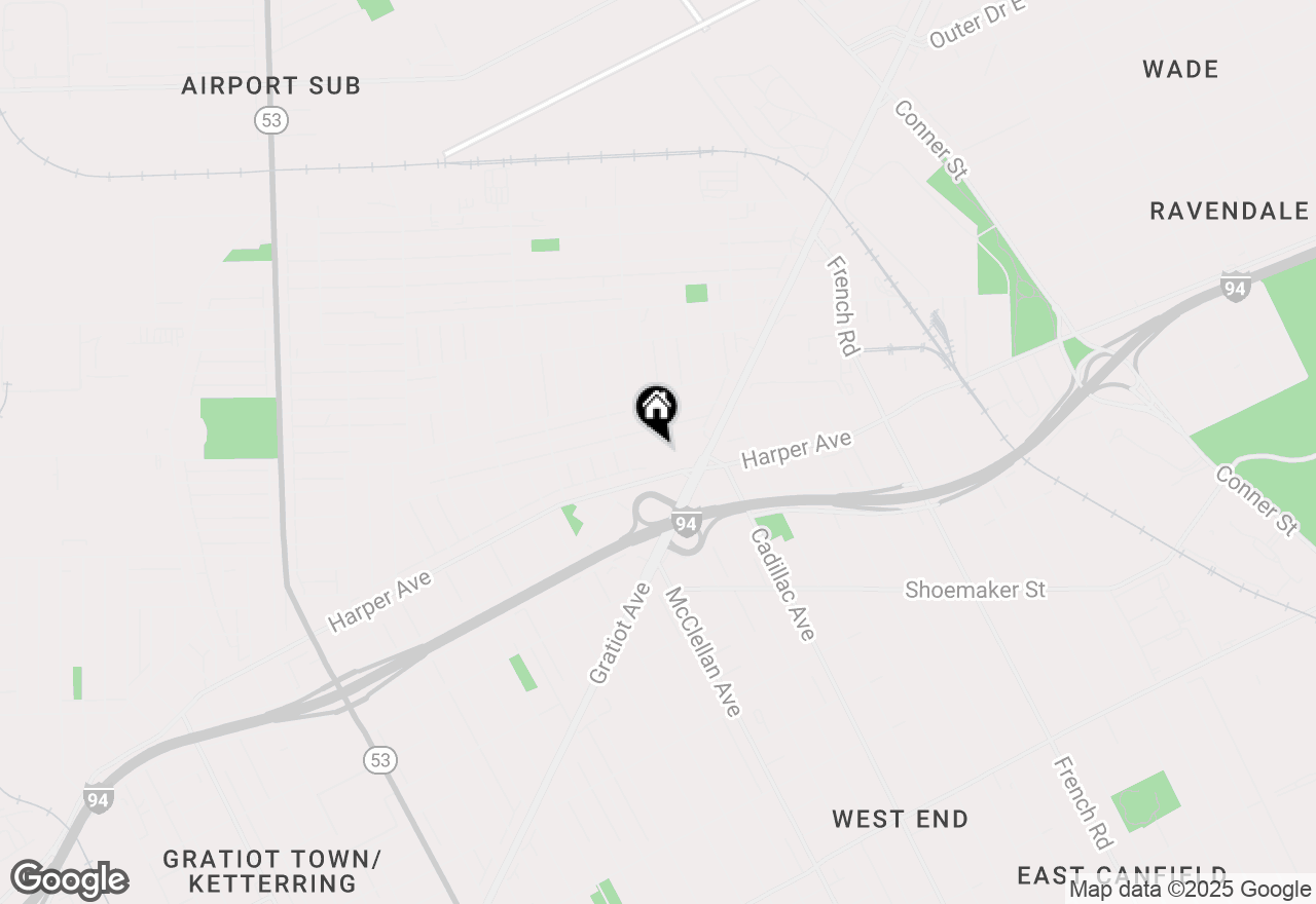 Map of 9641 Harper Avenue, Detroit, MI 48213