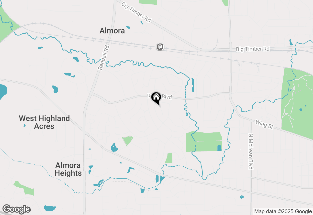 Map of 691 Canyon Lane, Elgin, IL 60123