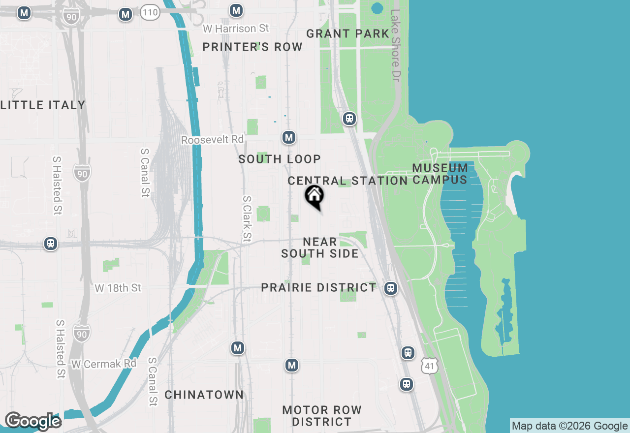 Map of 1464 S Michigan Avenue #1608, Chicago, IL 60605