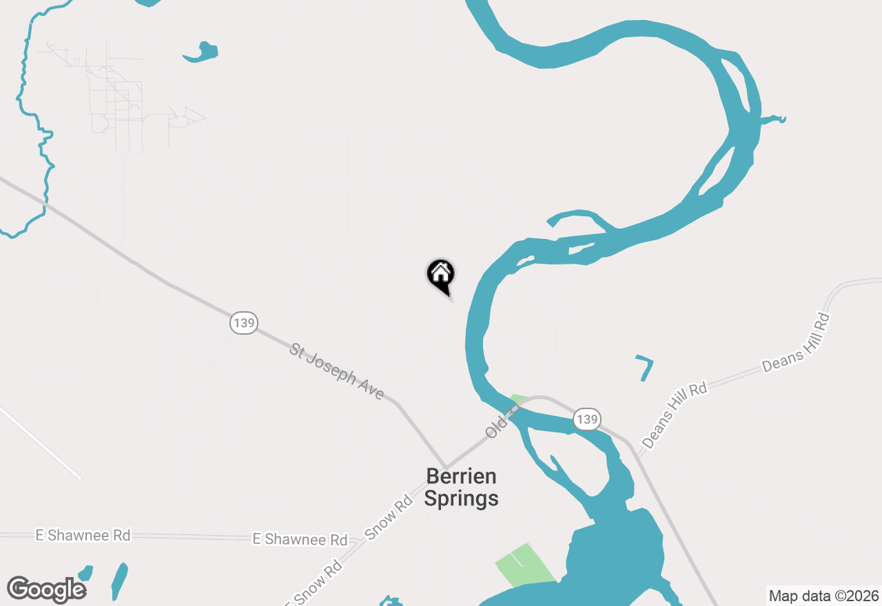 Map of 317 E Washington Street, Berrien Springs, MI 49103