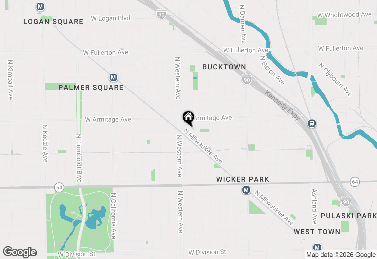 Map of 1907 N Milwaukee Avenue #306, Chicago, IL 60647