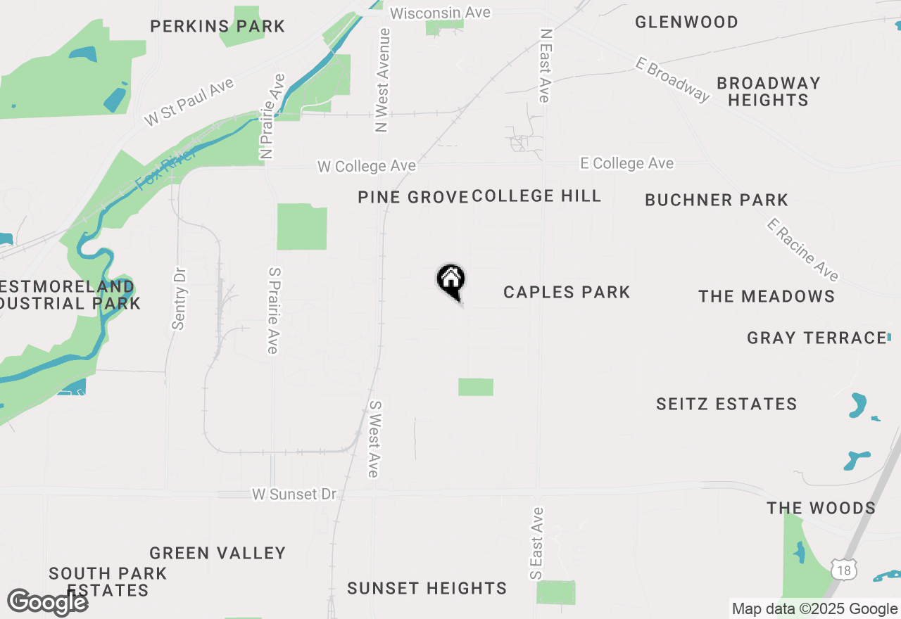 Map of 614 S Grand Ave, Waukesha, WI 53186