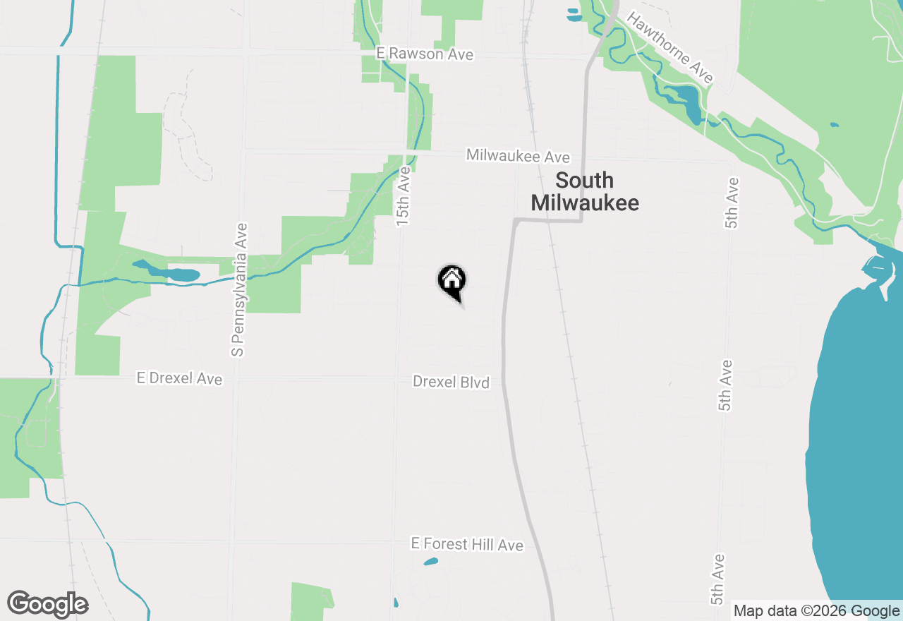 Map of 1320 Manitowoc Ave, South Milwaukee, WI 53172