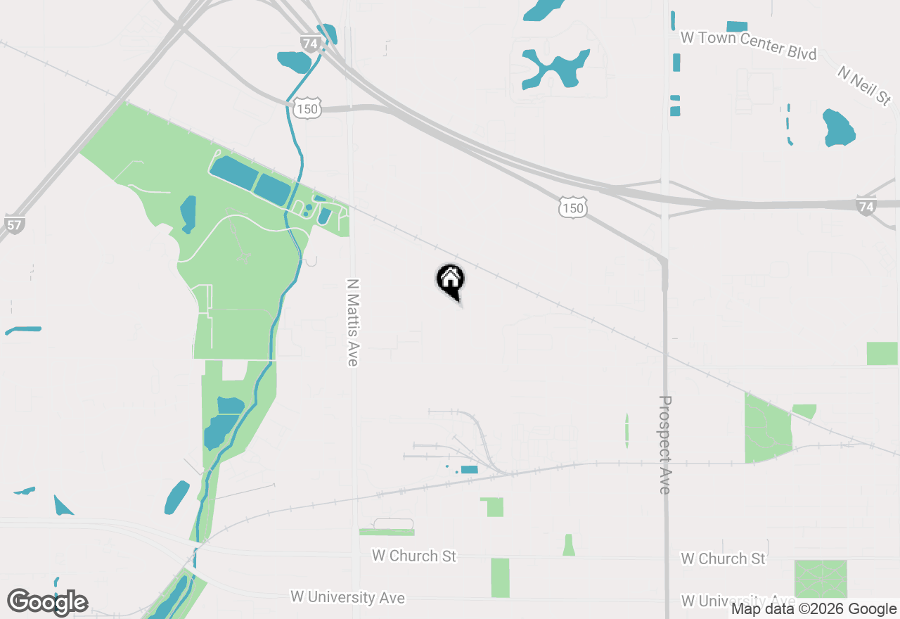 Map of 1315 Williamsburg Drive, Champaign, IL 61821