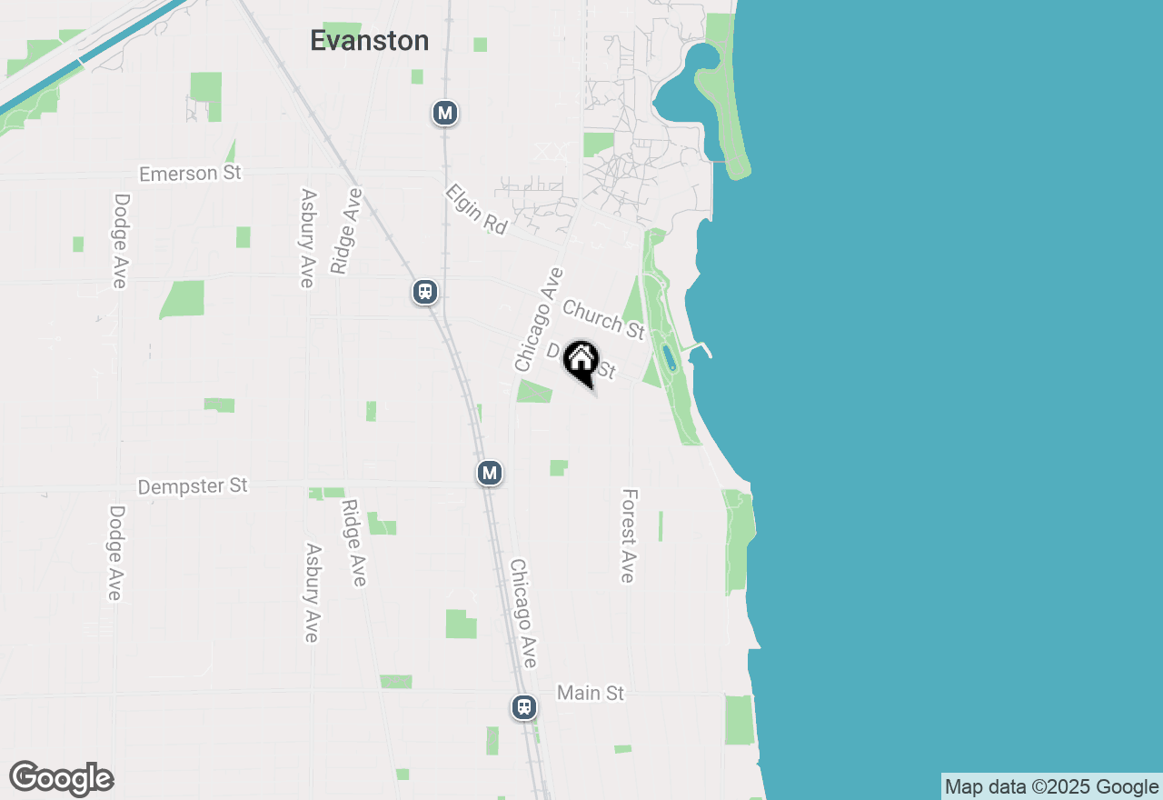 Map of 425 Grove Street #2D, Evanston, IL 60201