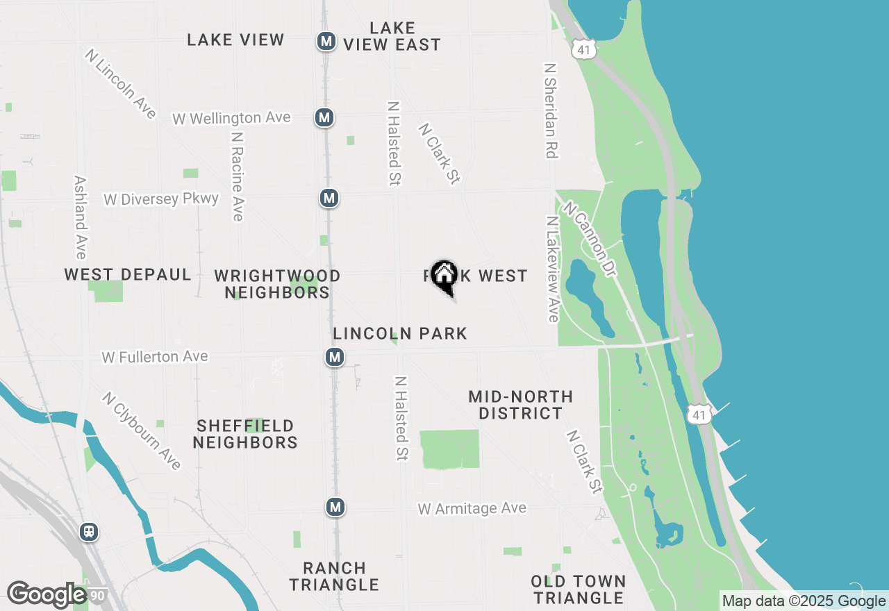 Map of 647 W Deming Place #2R, Chicago, IL 60614