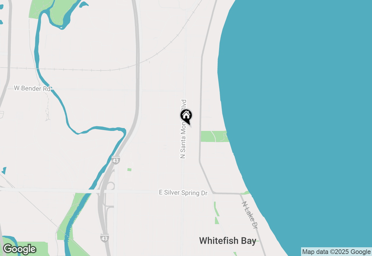 Map of 5966 N Santa Monica Blvd, Whitefish Bay, WI 53217