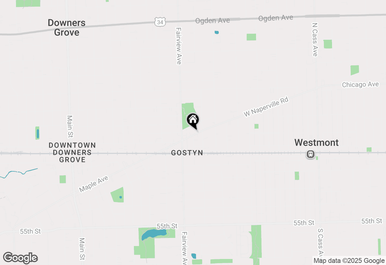 Map of 332 Maple Avenue #1, Downers Grove, IL 60515