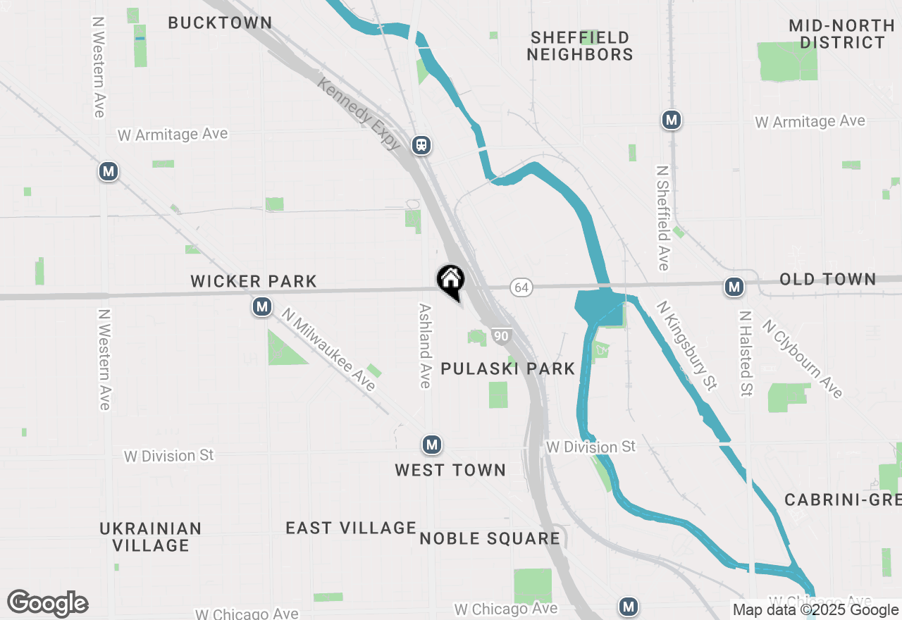 Map of 1529 N Bosworth Avenue #3, Chicago, IL 60642