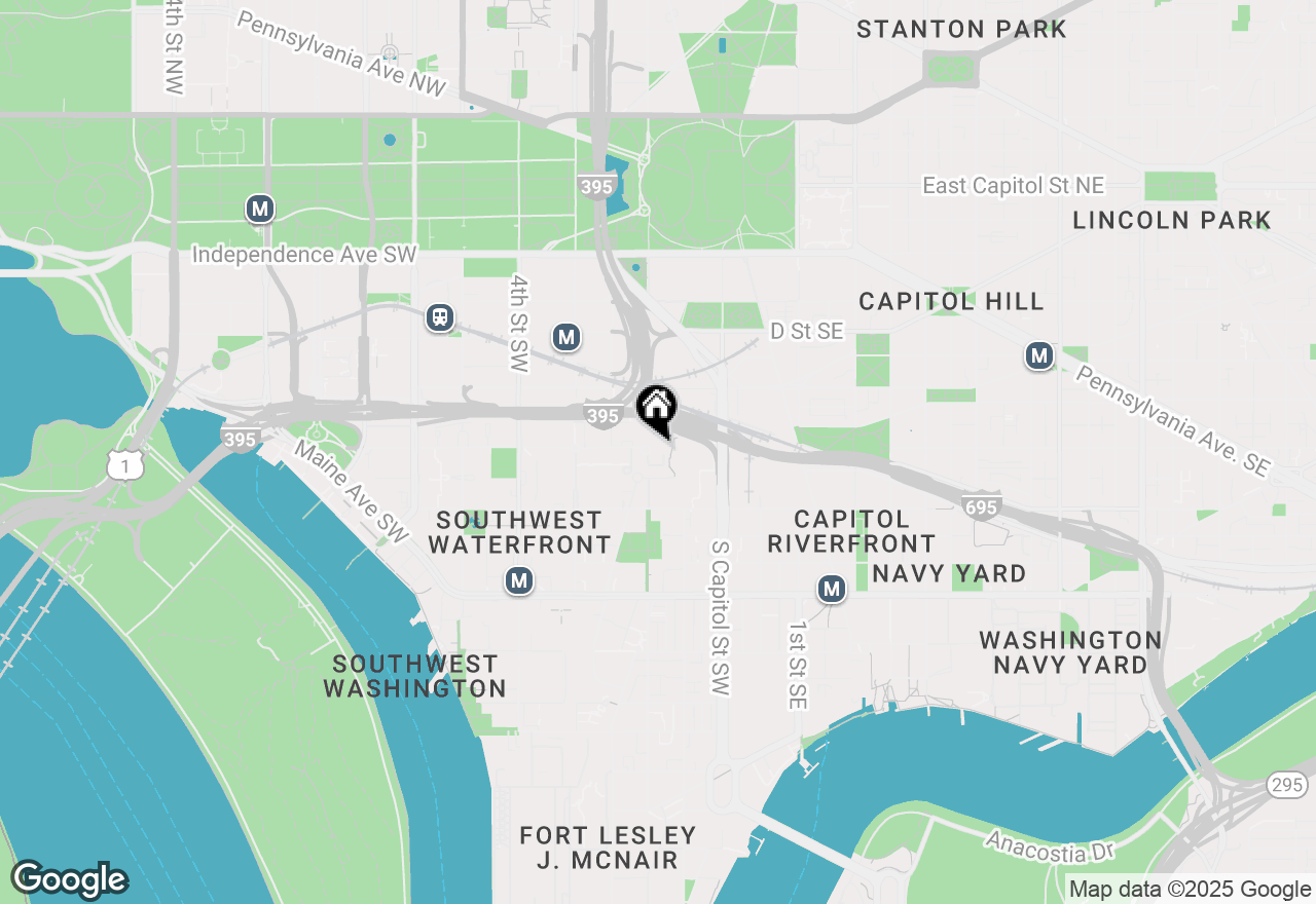 Map of 42 G Street Sw, Washington, DC 20024