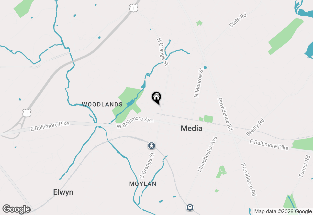 Map of 326 W Front Street, Media, PA 19063