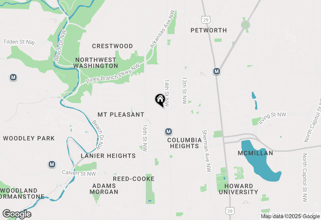 Map of 1427 Monroe Street Nw #UPPER, Washington, DC 20010
