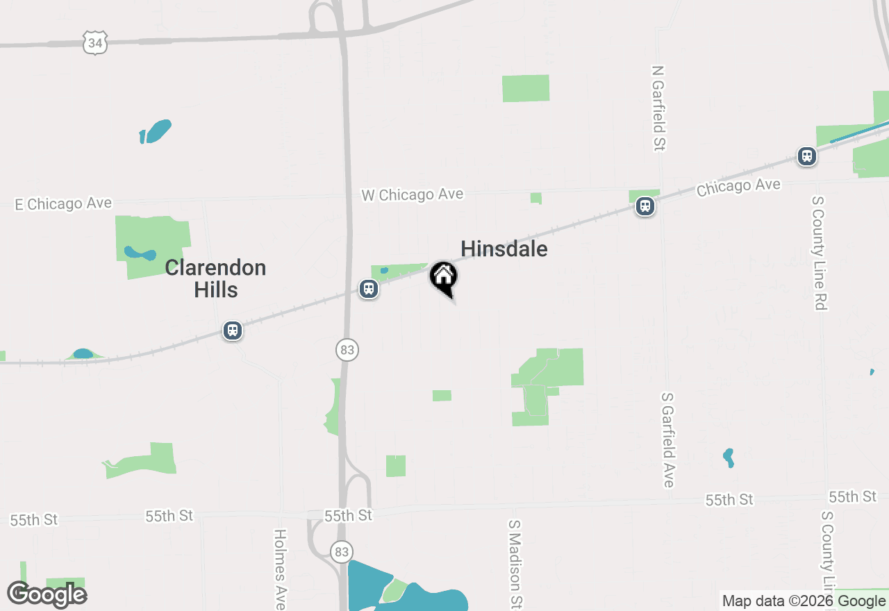 Map of 635 W 4th Street, Hinsdale, IL 60521