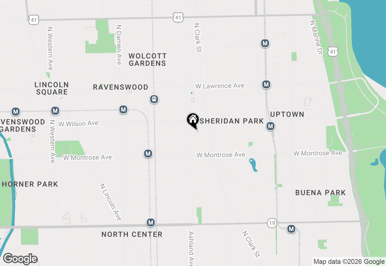 Map of 4517 N Ashland Avenue #3N, Chicago, IL 60640
