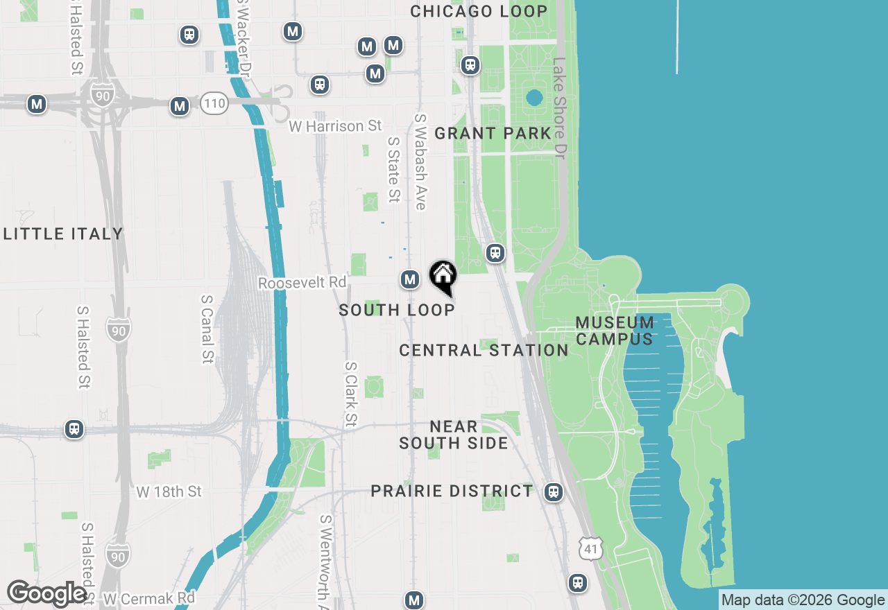 Map of 1250 S Michigan Avenue #508, Chicago, IL 60605