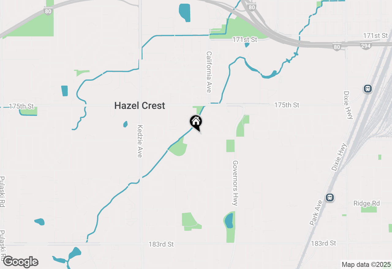 Map of 17613 Grandview Drive, Hazel Crest, IL 60429