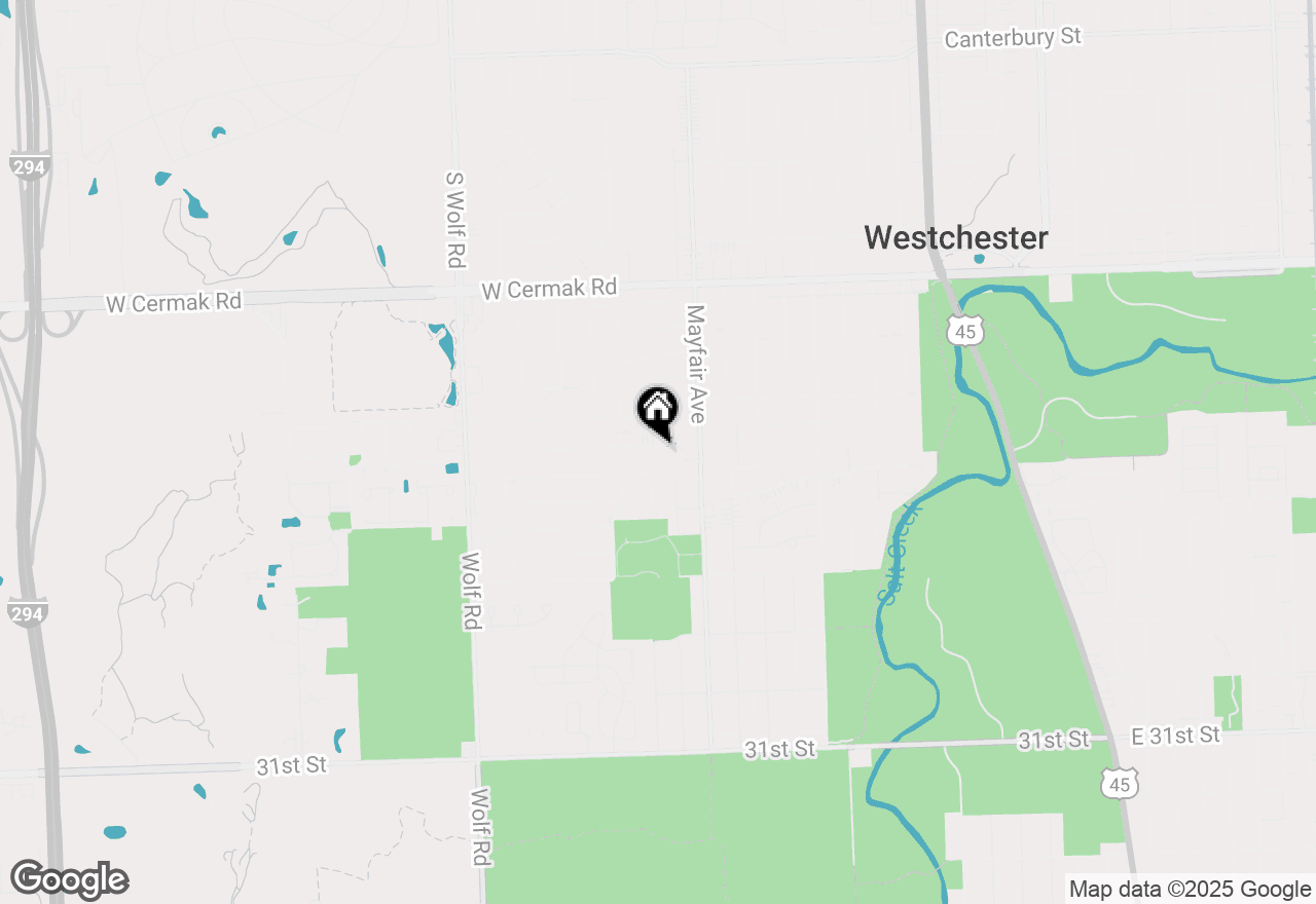 Map of 10833 Martindale Drive, Westchester, IL 60154