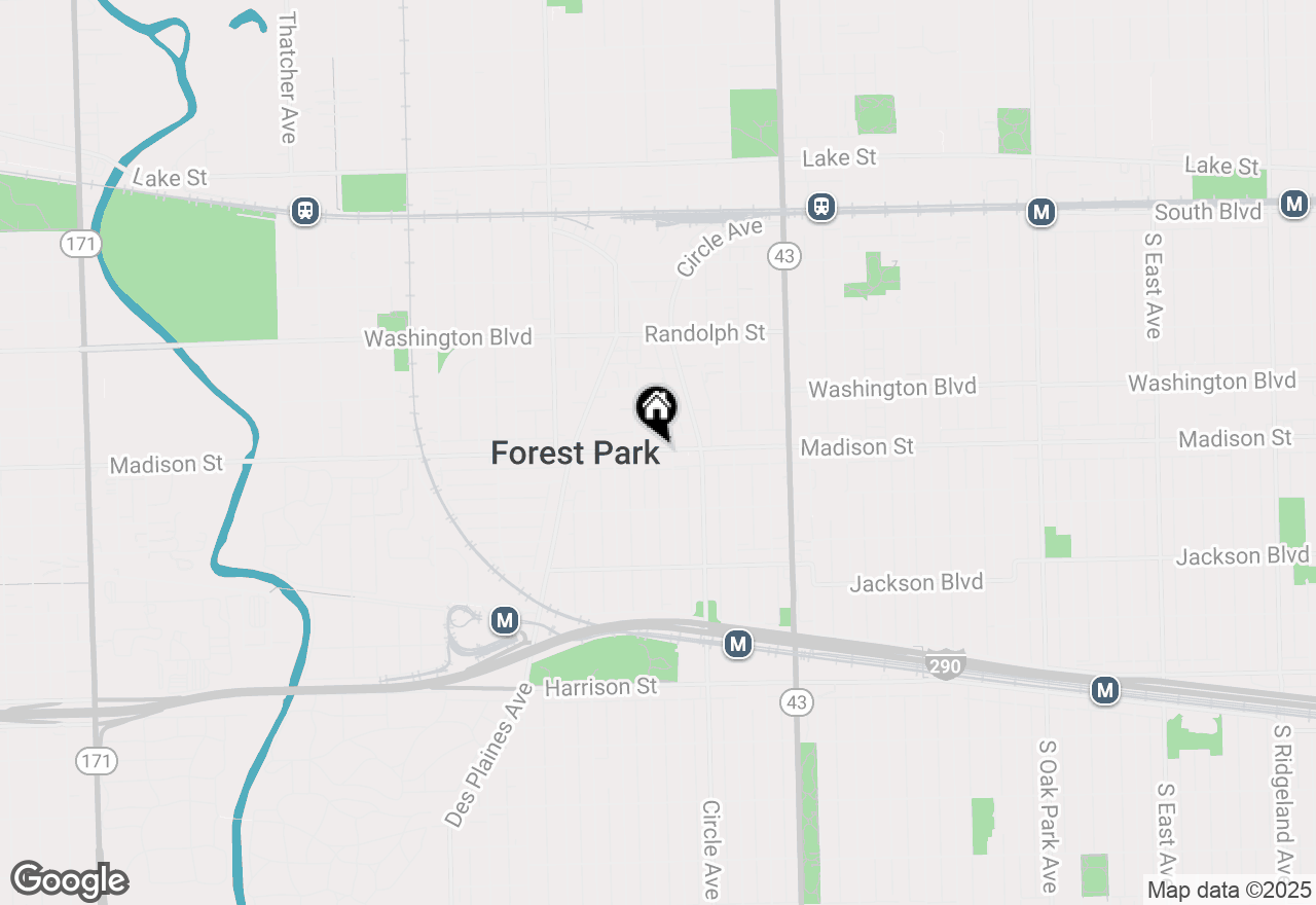 Map of 7412 Madison Street #2N, Forest Park, IL 60130