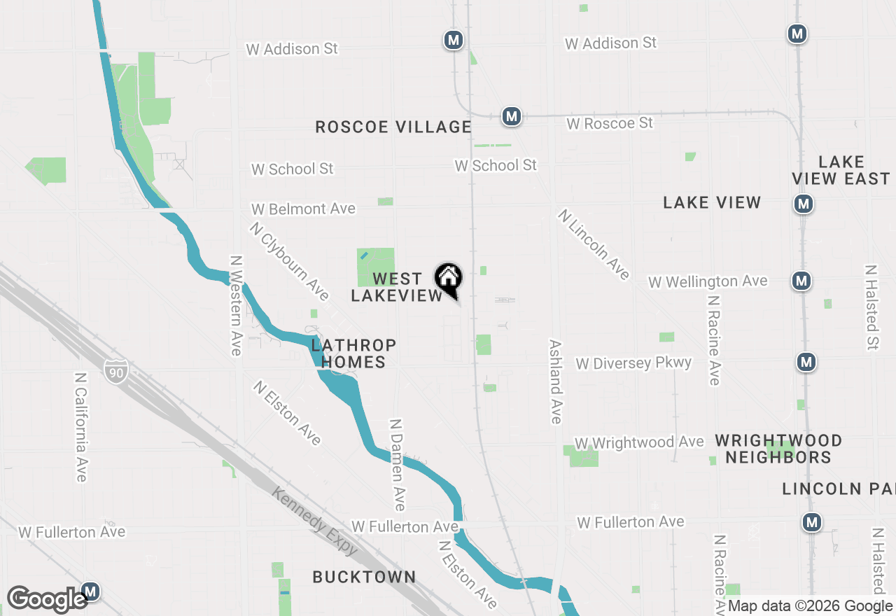 Map of 1833 W Oakdale Avenue #I, Chicago, IL 60657