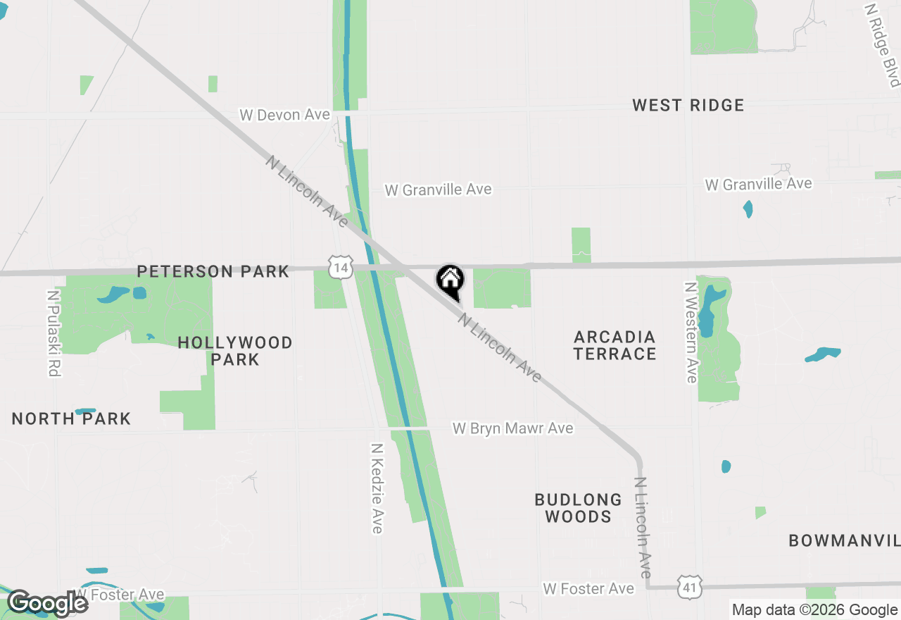 Map of 5914 N Lincoln Avenue