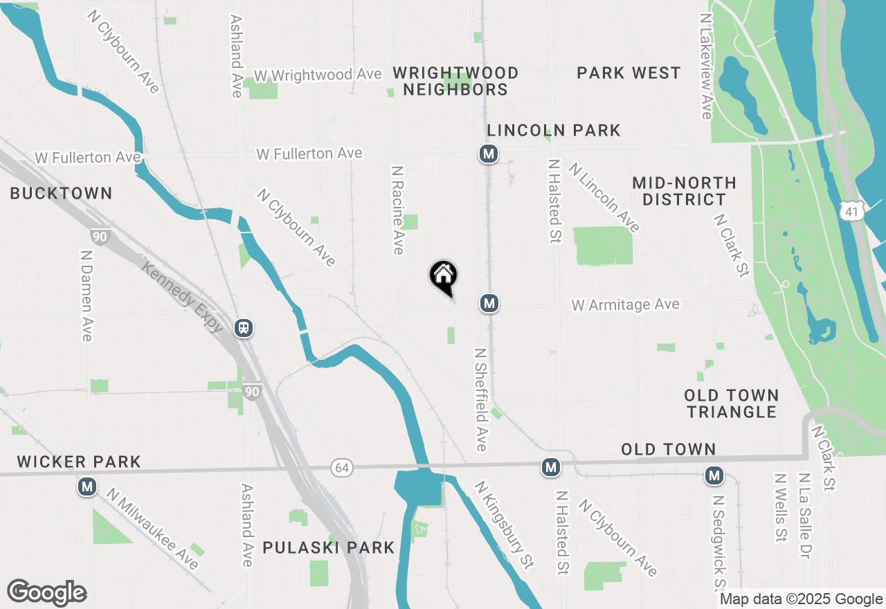 Map of 1058 W Armitage Avenue #A, Chicago, IL 60614