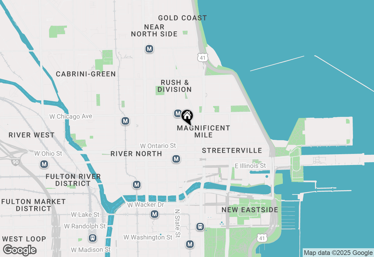Map of 30 E Huron Street #3005, Chicago, IL 60611