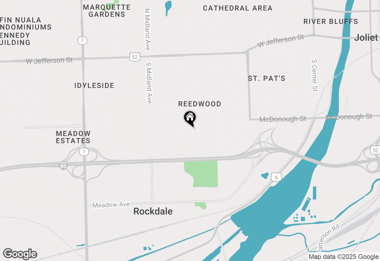 Map of 407 S Reed Street, Joliet, IL 60436