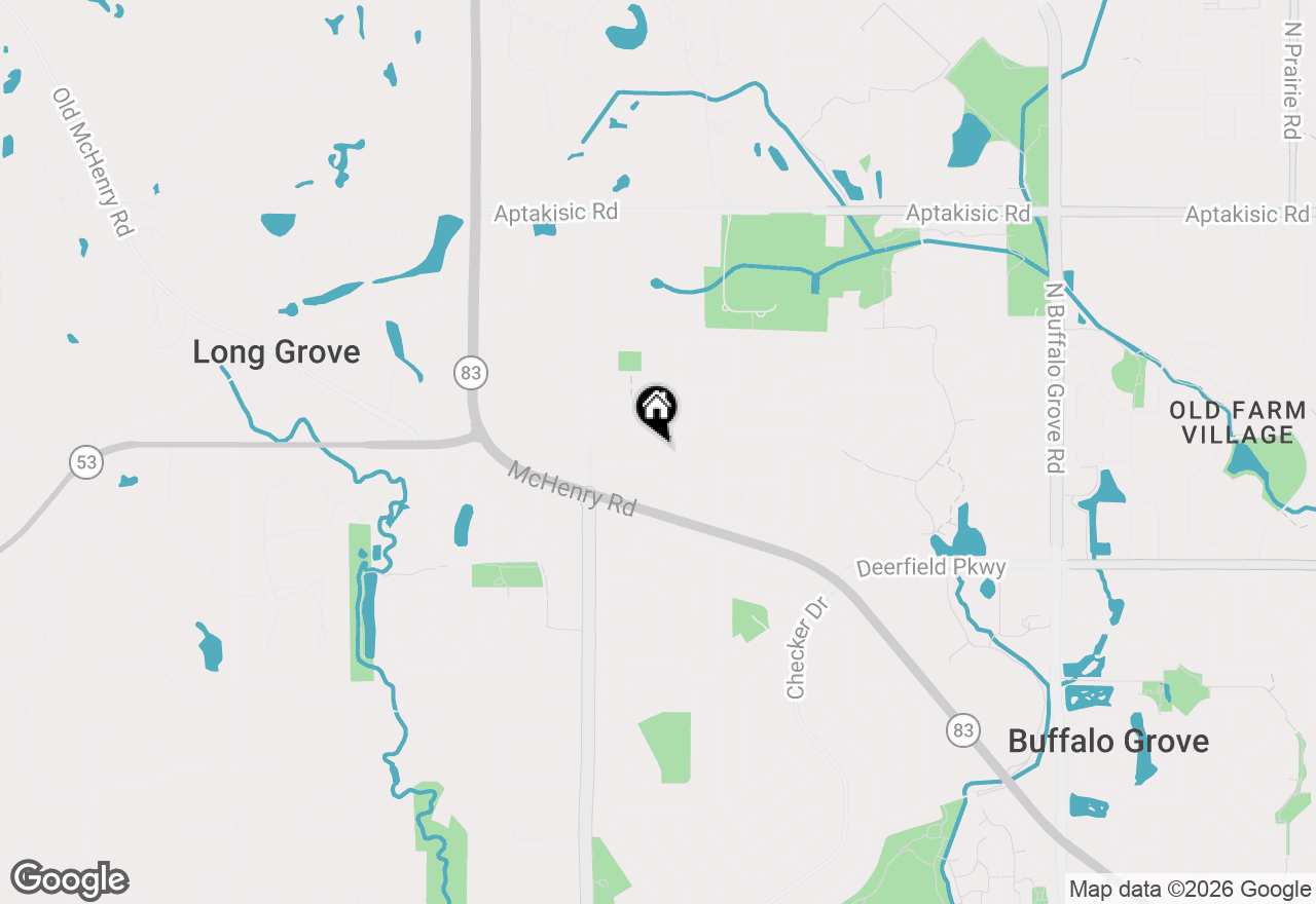 Map of 1064 Courtland Drive, Buffalo Grove, IL 60089