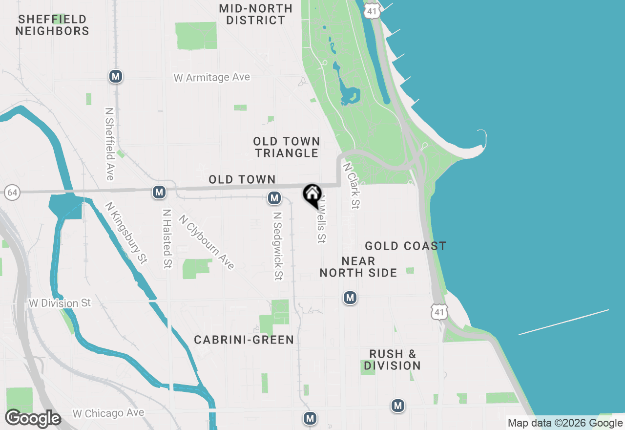 Map of 1455 N Wieland Street #301, Chicago, IL 60610