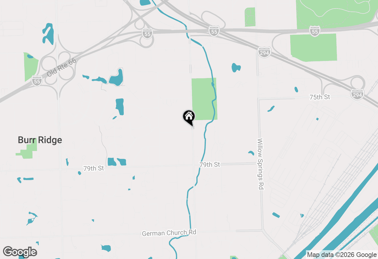 Map of 7680 Wolf Road, Burr Ridge, IL 60527