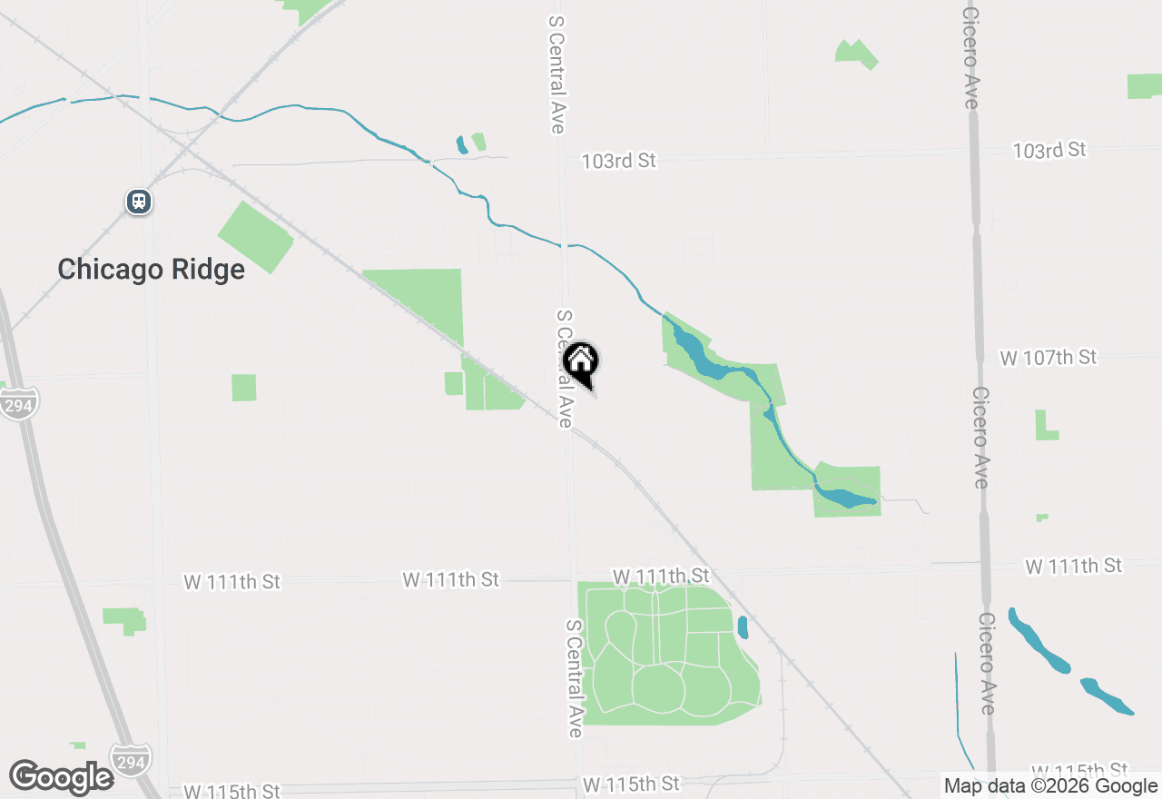 Map of 10720 S Washington Street #205, Oak Lawn, IL 60453