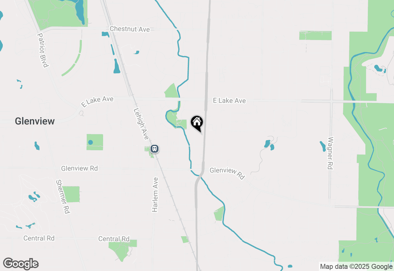 Map of 1207 Hutchings Avenue, Glenview, IL 60025